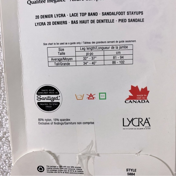 Vintage Secret Thigh Highs With Lace Top Band in Neutral Average NWT - Picture 3 of 7